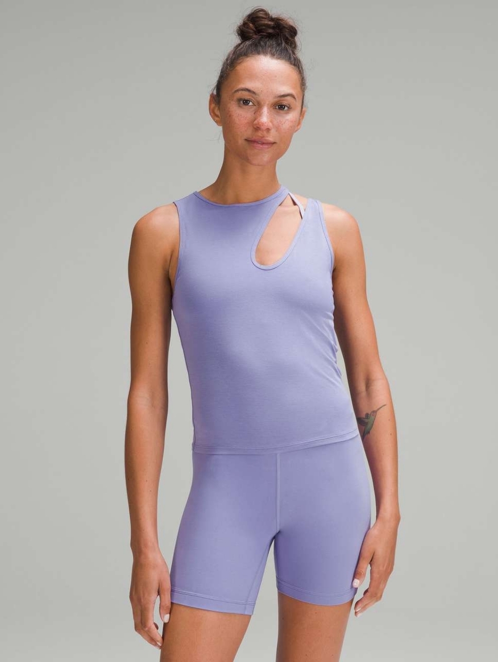 Lululemon Shoulder Cut-Out Yoga Tank Top Dark Lavender 6